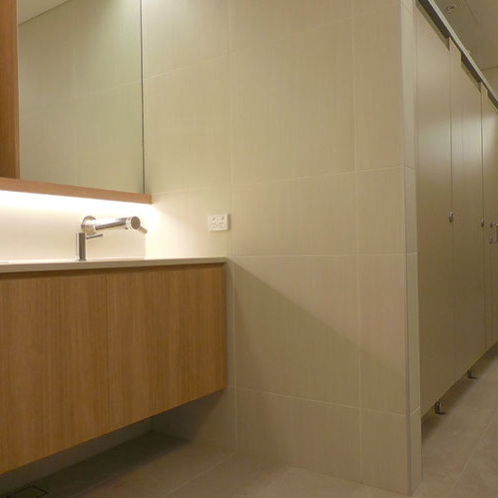 20 Martin Place Toilet and Shower Partitions, Compact Laminate