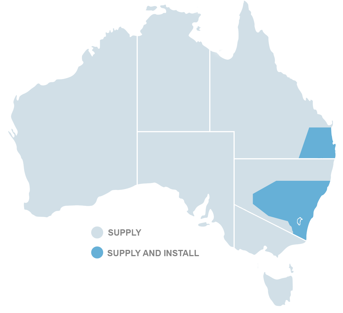 Duracube supply and install areas