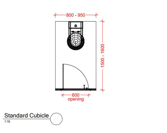 toilet room dimensions