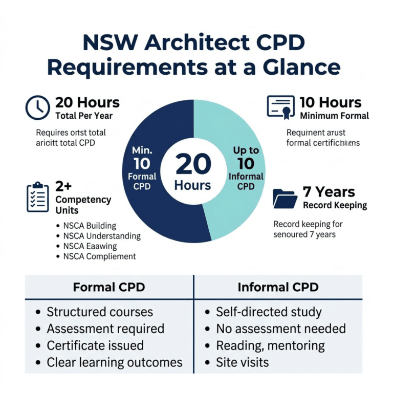 Summary of the key CPD obligations for NSW-registered architects.