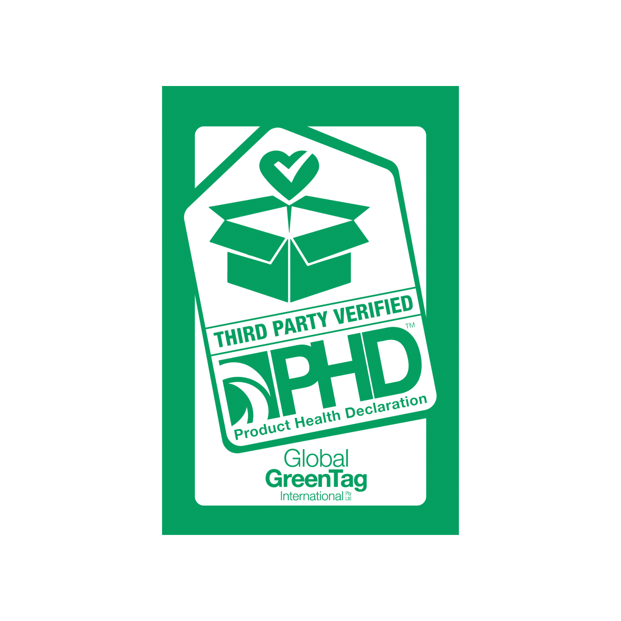 Third party verified Product Health Declaration, Global GreenTag