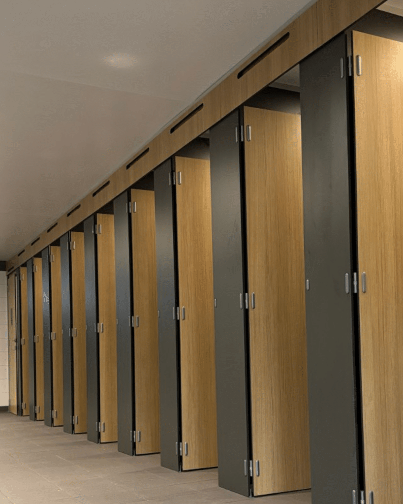 FHPM ultimate privacy floor-to-ceiling toilet cubicles with zero sightlines