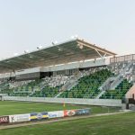 Browne Park Stadium redevelopment featuring modern sports facility architecture and grandstands by DuraCube.